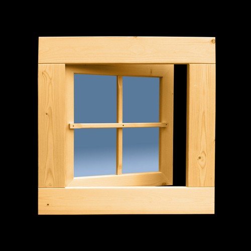 Holzfenster 59 cm - x,